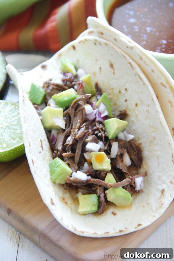 Slow Cooker Beef Barbacoa Tacos