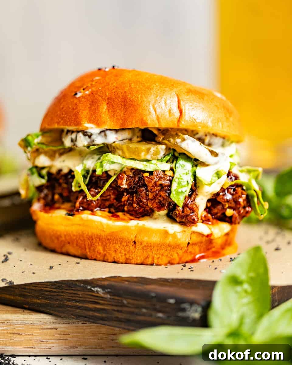 hot honey chicken sandwich on a piece of parchment paper.