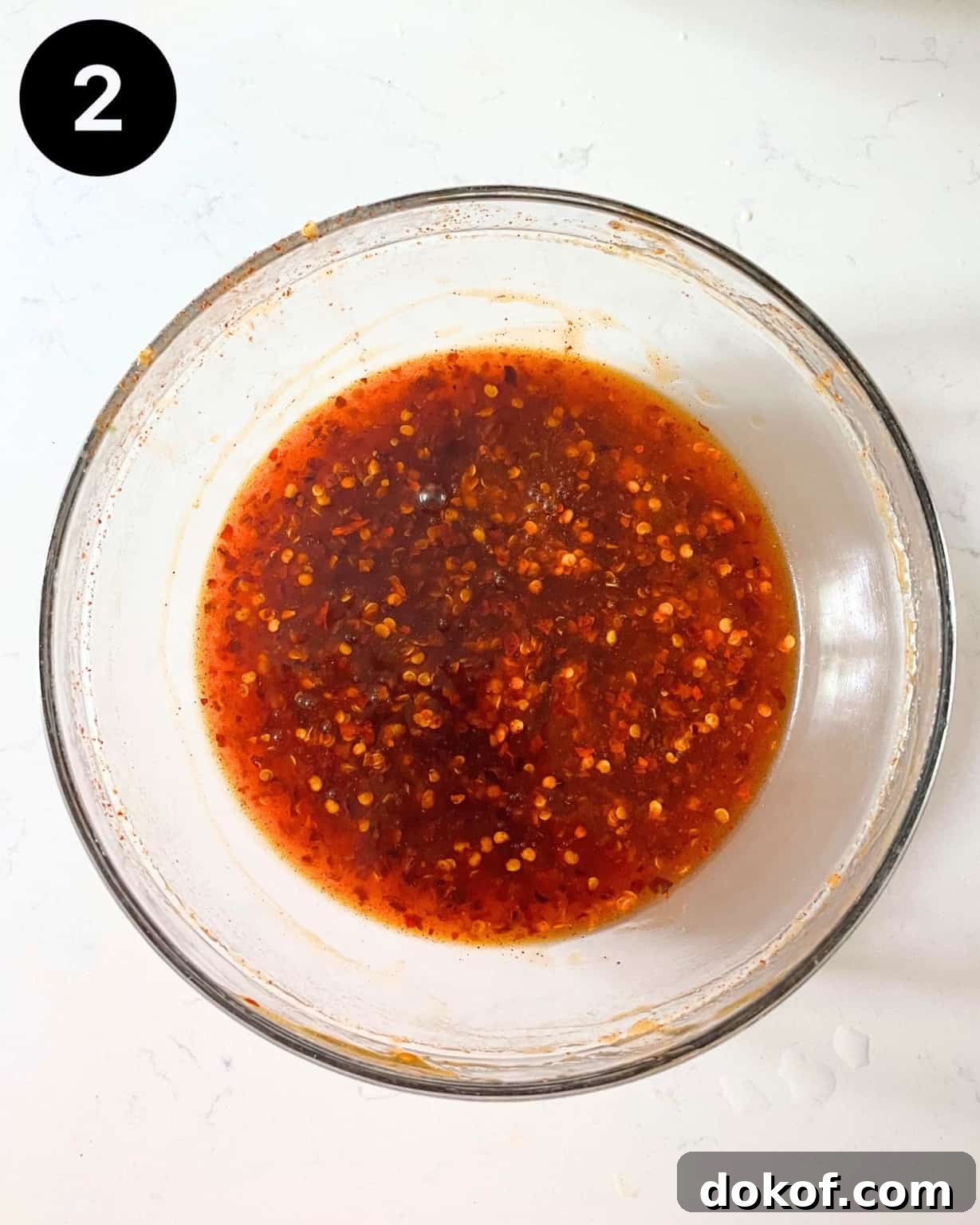 hot honey sauce in a bowl.