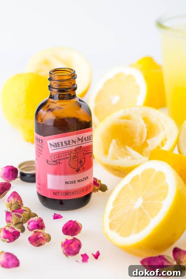 Refreshingly floral, this rose lemonade is so easy to make and perfect pitcher drink for all your outdoor activities this summer.