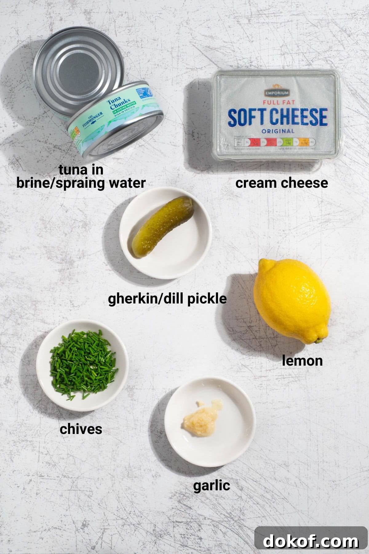 Tuna pate ingredients.