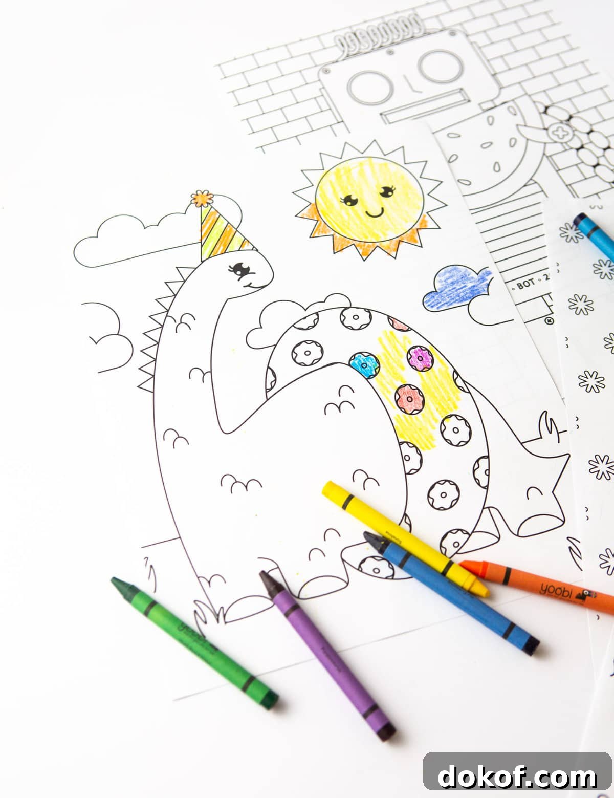 Printable dinosaur coloring page