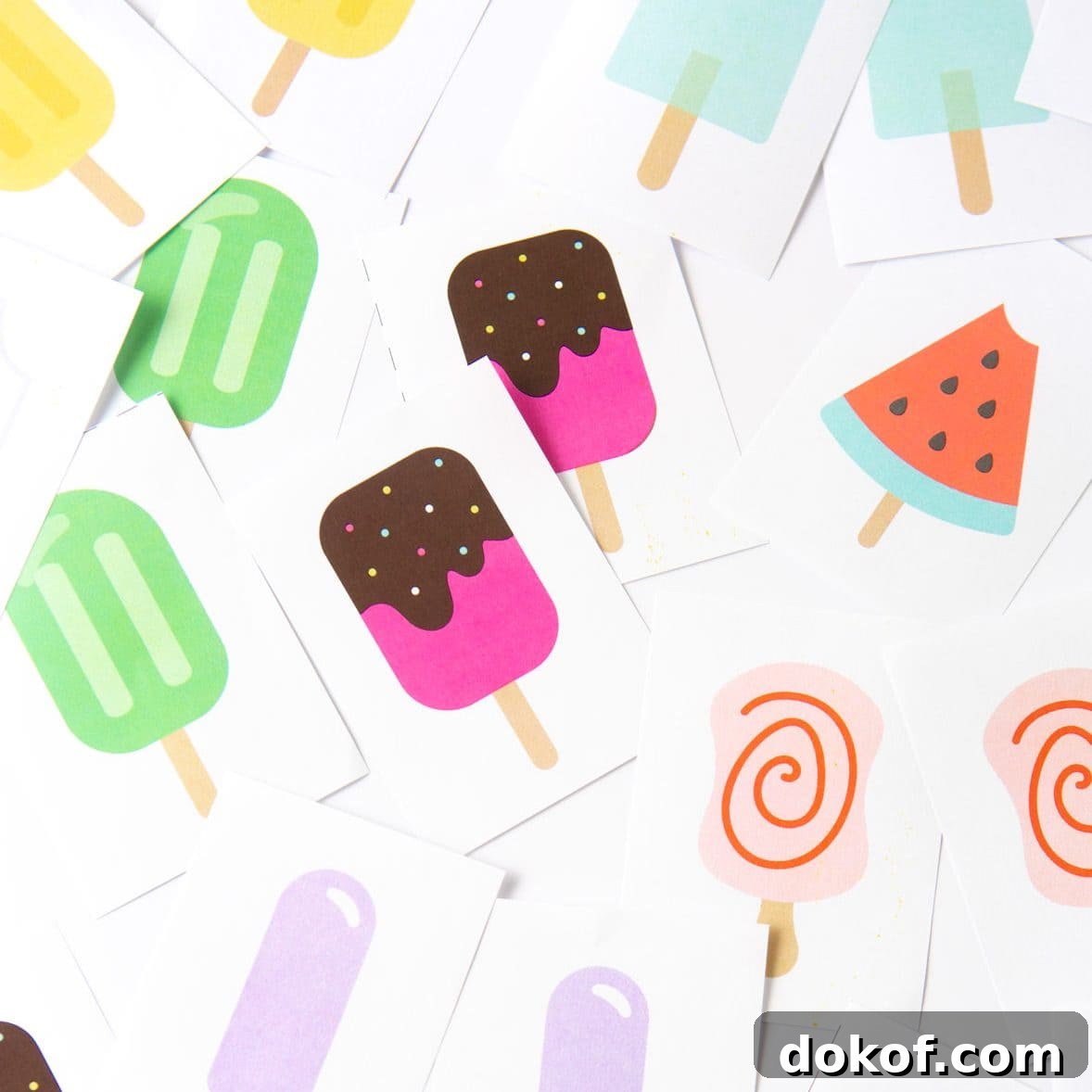 Popsicle Printable Memory Game
