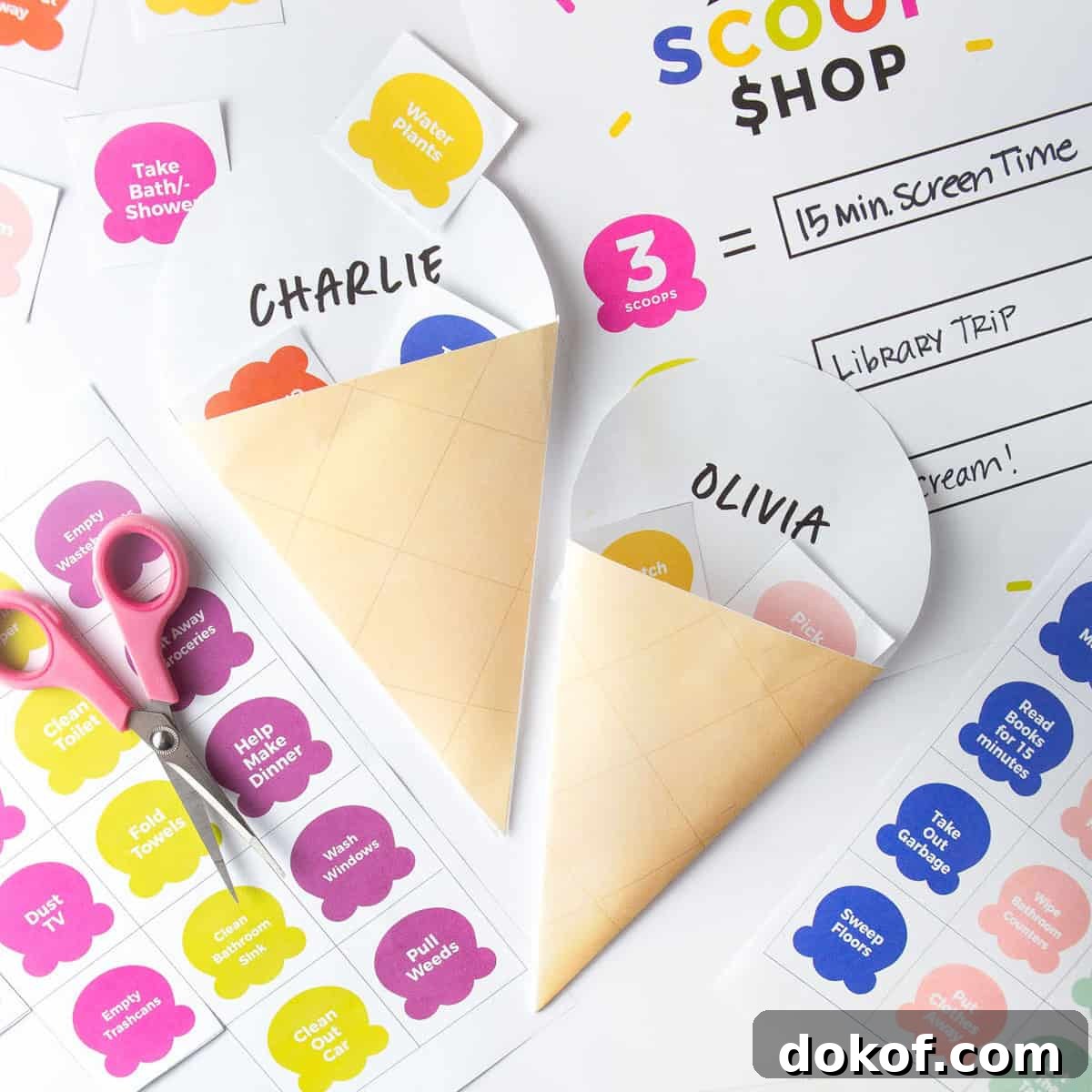 Ice Cream Printable Chore Chart