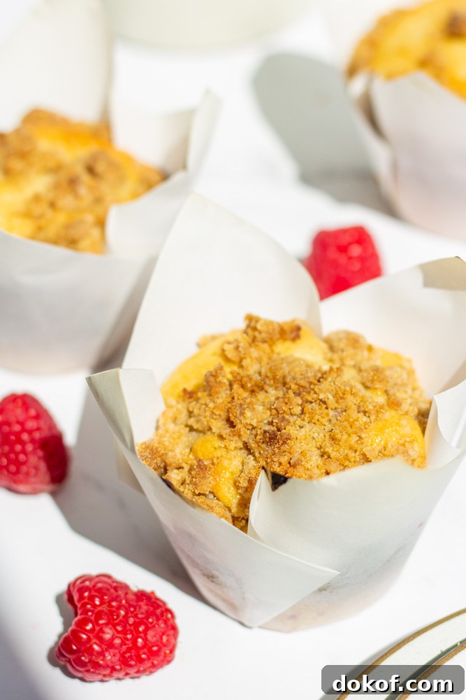 raspberry crumb muffins
