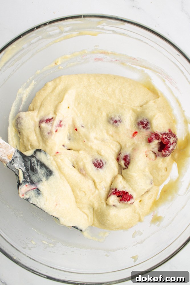 raspberry crumb muffin batter