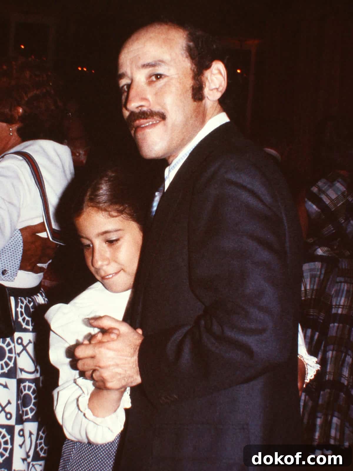 Beth Lee and her dad dancing at a celebration when Beth was a young girl.