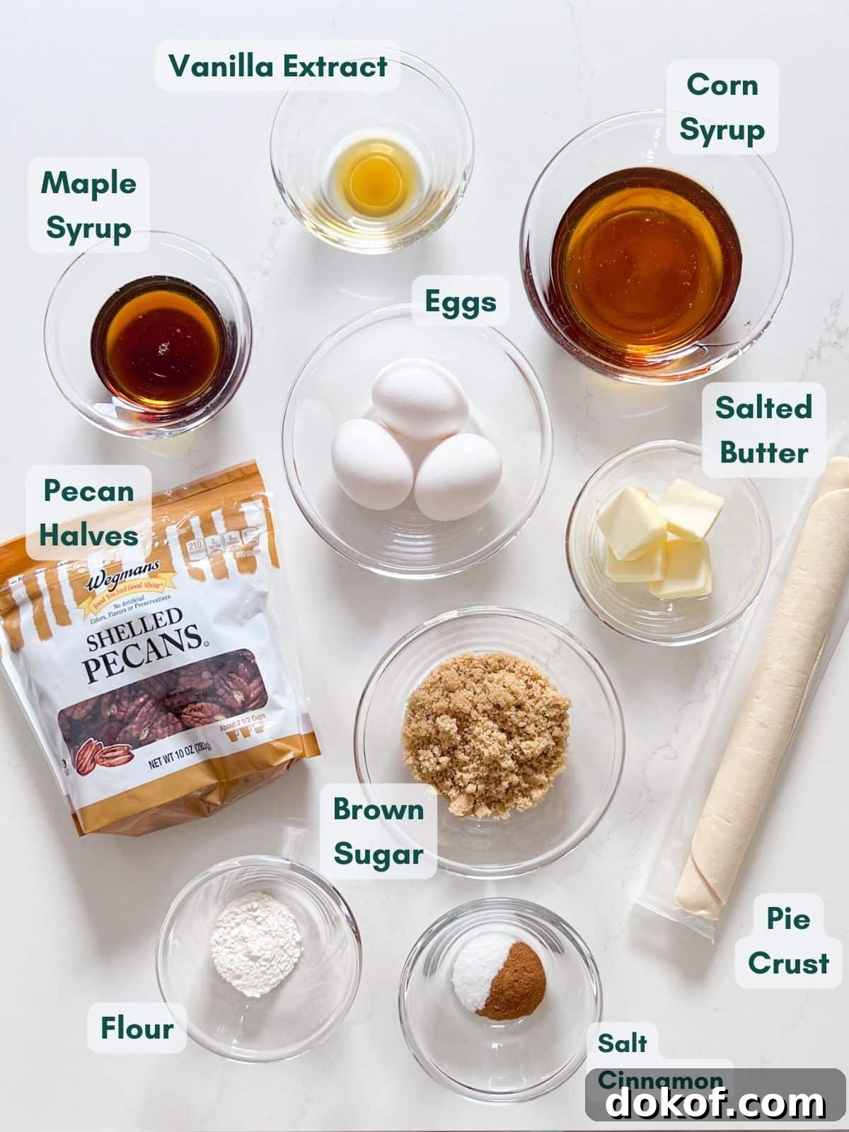 An overhead image of the ingredients labeled.