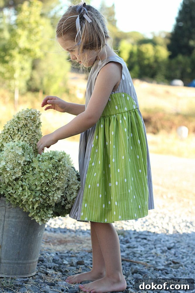 Color Block Dress with Modern Yardage Fabric