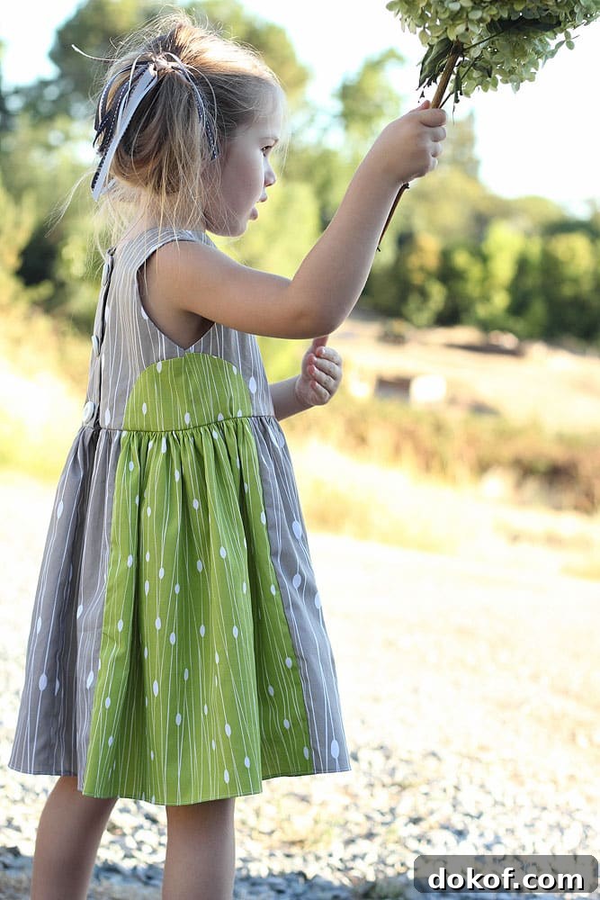 Color Block Dress with Modern Yardage Fabric