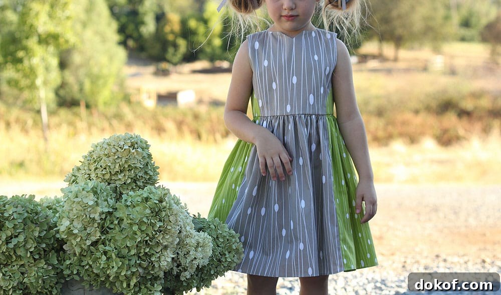 Color Block Dress with Modern Yardage Fabric