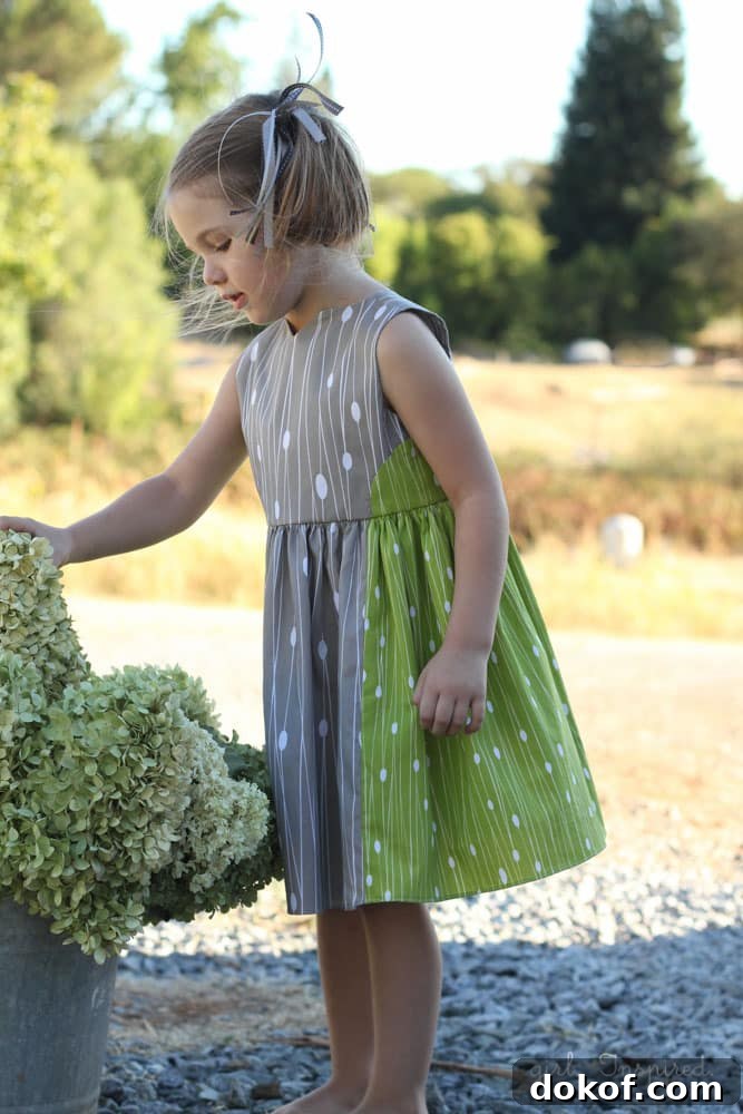 Color Block Dress with Modern Yardage Fabric