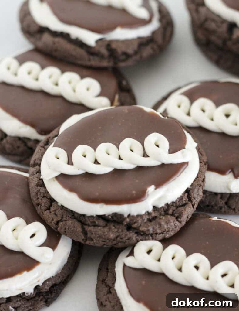 Chocolate Cake Mix Cookies: 12 Irresistible Recipes You’ll Love 25 Hostess cupcake cookies on a tray for serving.