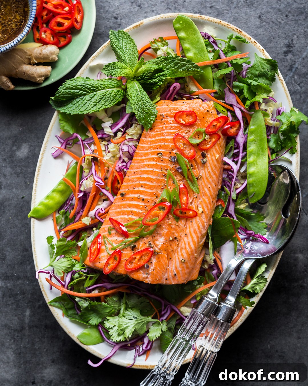 Asian Rainbow Trout Slaw