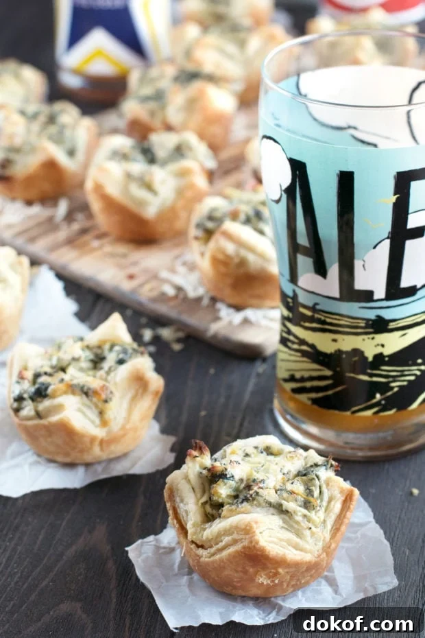 Chicken, Spinach & Artichoke Dip Puff Pastries 4 Chicken Spinach Artichoke Dip Puffs
