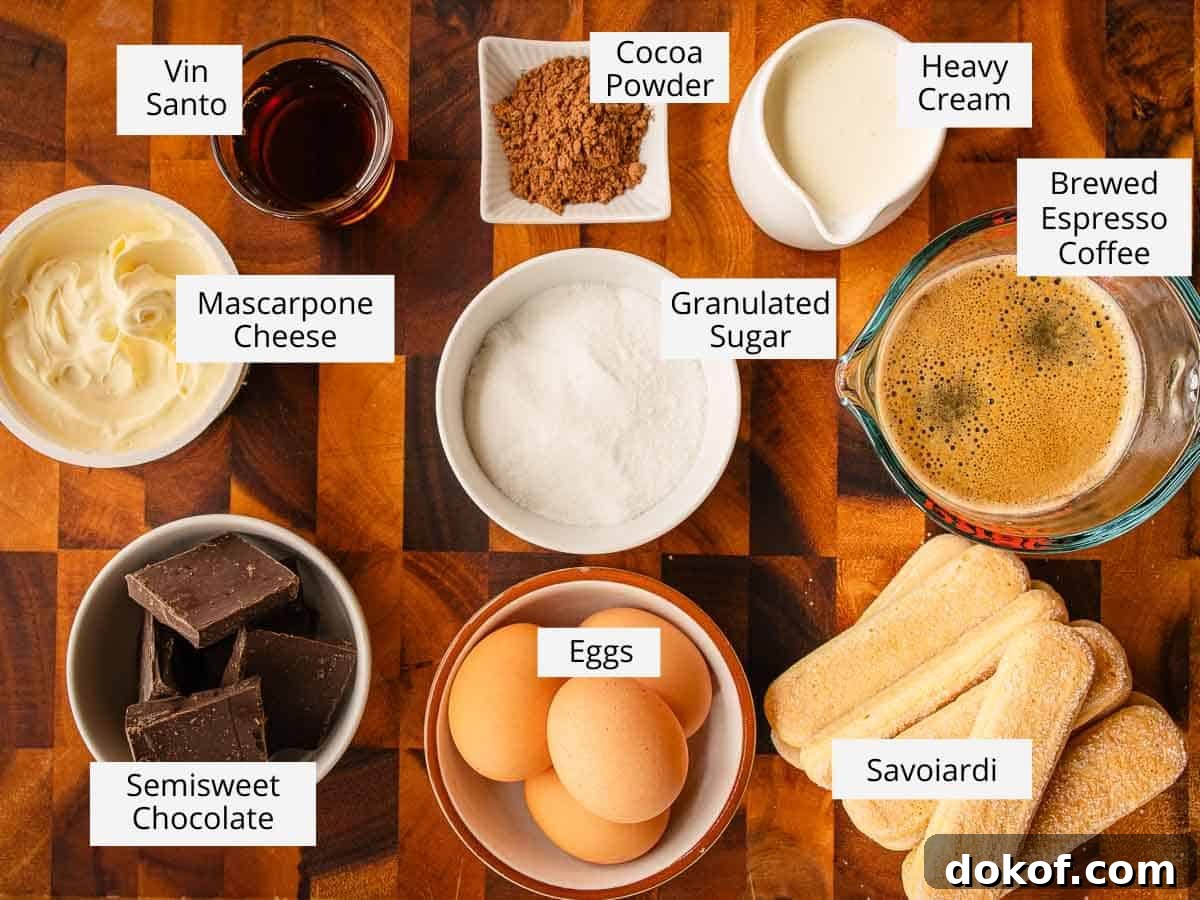 Decadent Chocolate Tiramisu Recipe for Coffee Lovers 3 Ingredients for this recipe as in the recipe card.