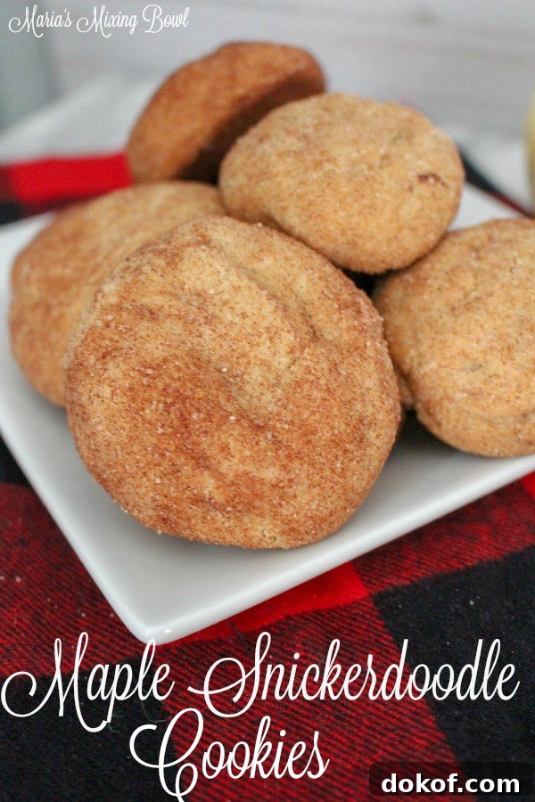 Maple Snickerdoodle Cookies Recipe — Soft Cinnamon Maple Cookies 2 Maple Snickerdoodle Cookies