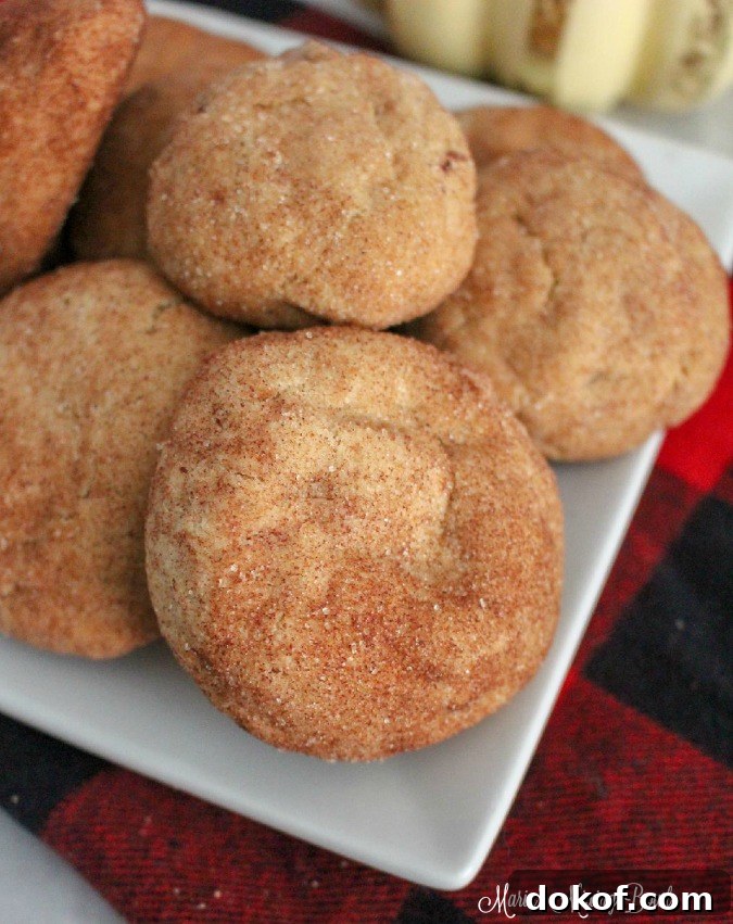 Maple Snickerdoodle Cookies Recipe — Soft Cinnamon Maple Cookies 5 Stack of maple snickerdoodle cookies