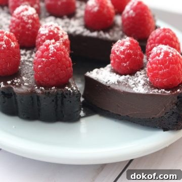 Raspberry chocolate tart