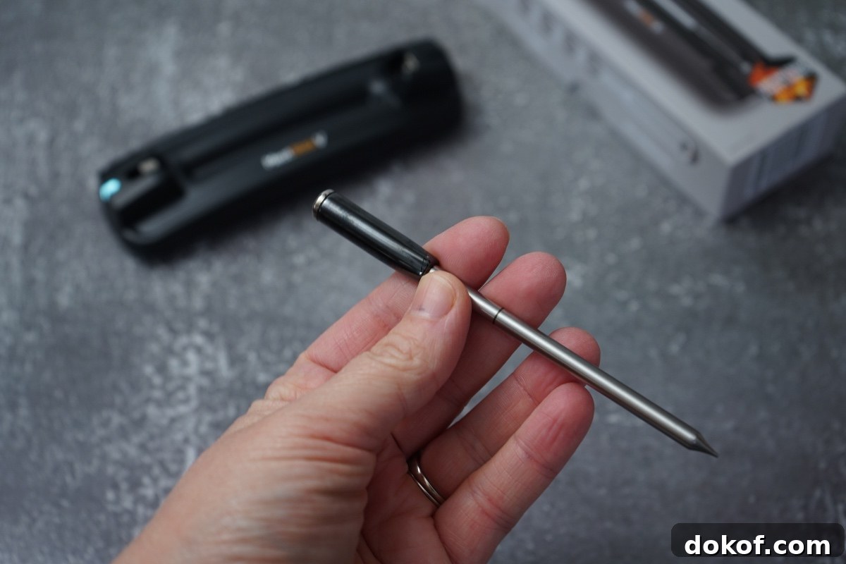 Meatsick V Probe in hand