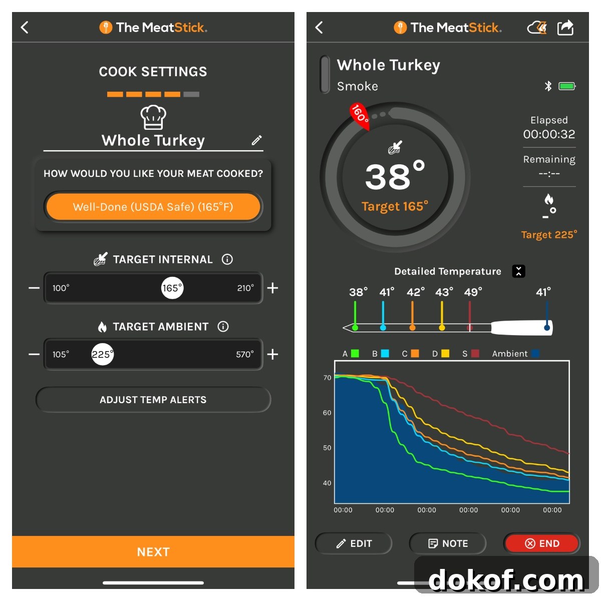 Meatstick V Set up on mobile app 