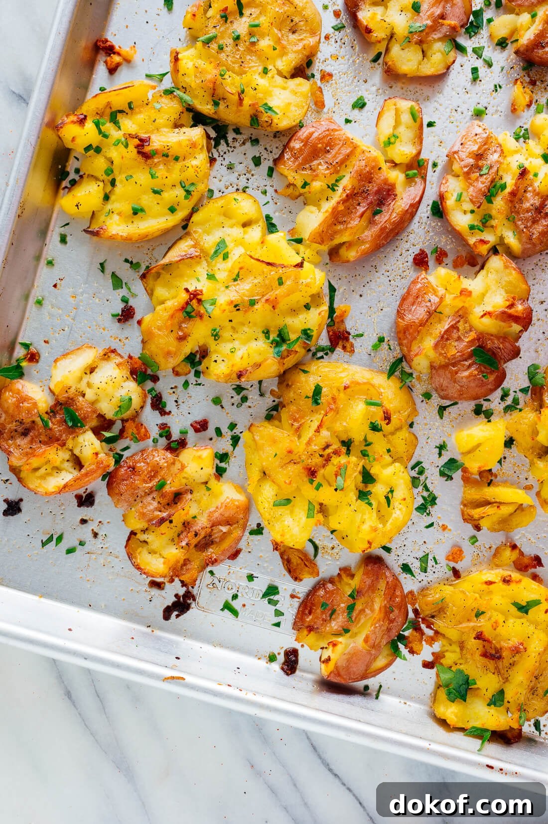 crispy baked smashed potatoes