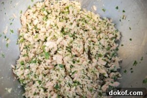 salmon mixed with kale.