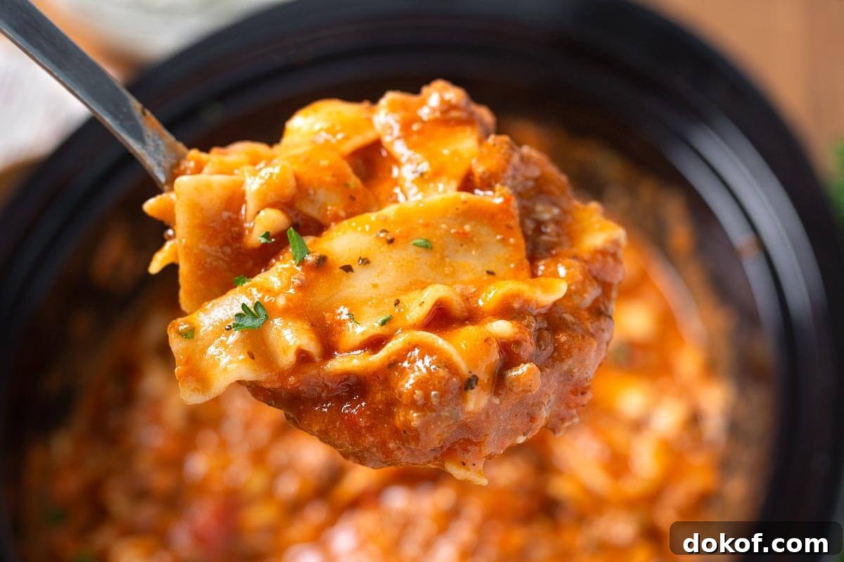 Crockpot Lasagna Soup