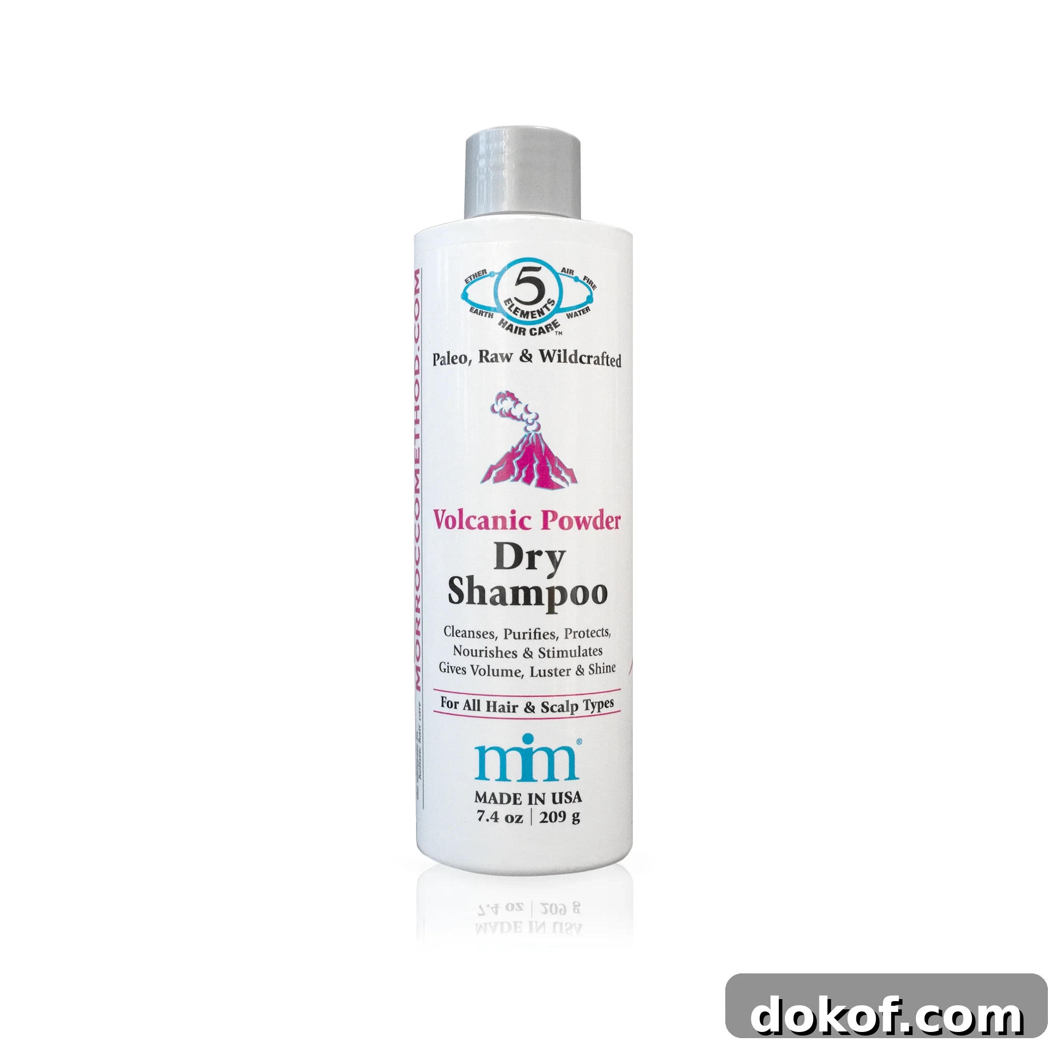 A bottle of Morrocco Method dry shampoo powder. 