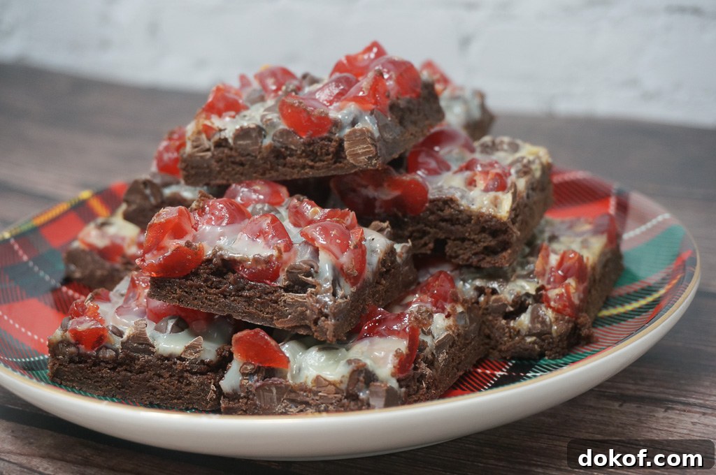 Chocolate Covered Cherry Brownies