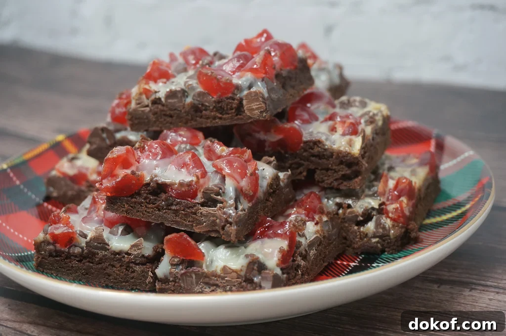 Chocolate Covered Cherry Brownies