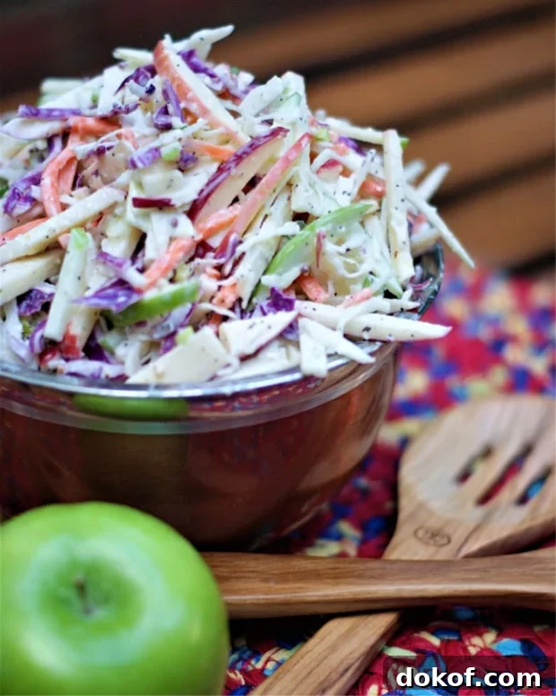 Apple Coleslaw with Buttermilk Dressing