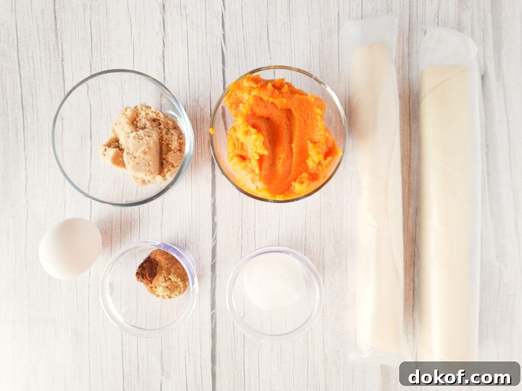 Preparing pumpkin filling