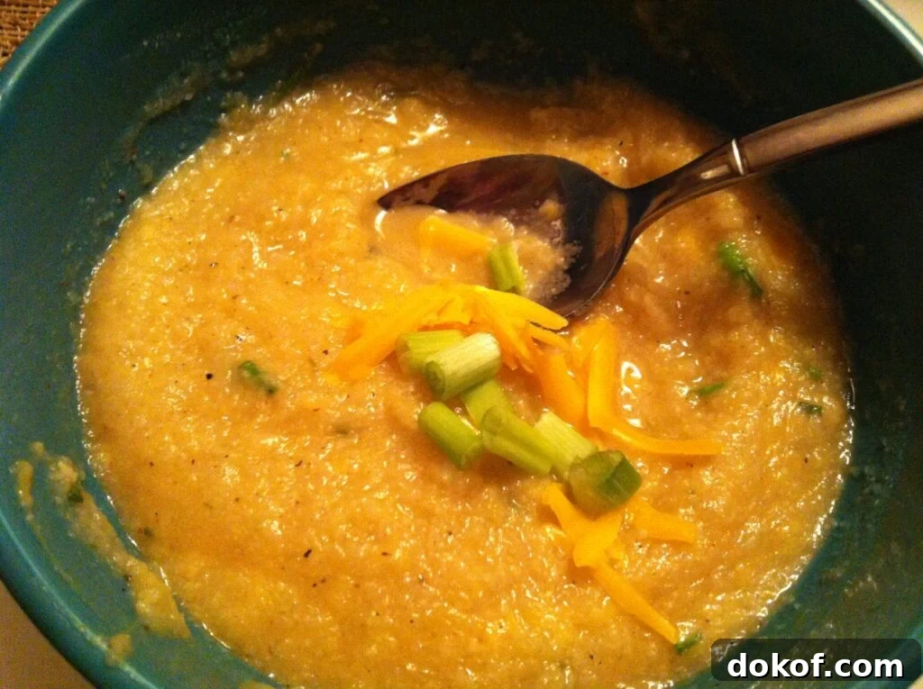 Skinny Baked Potato Soup with cauliflower