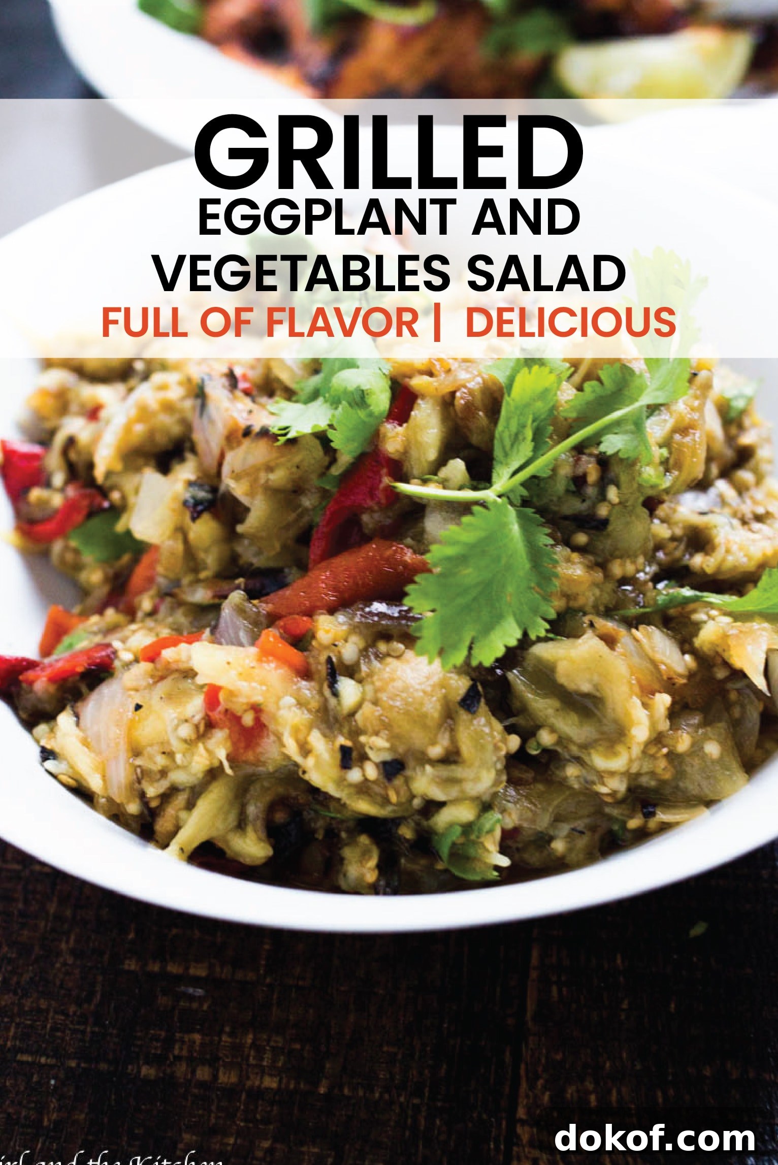 Grilled eggplant salad - Girl and the Kitchen