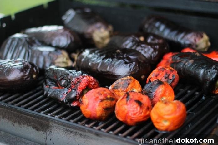 Grilled eggplant salad - Girl and the Kitchen
