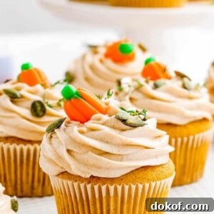 Pumpkin Maple Cupcakes with Cinnamon Cream Cheese Frosting by the Novice Chef.