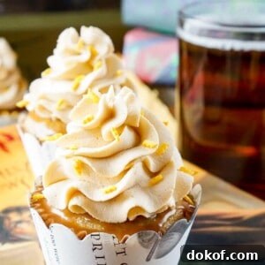 Butterbeer cupcakes