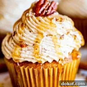 Pumpkin Cupcakes with Maple Pecan Frosting