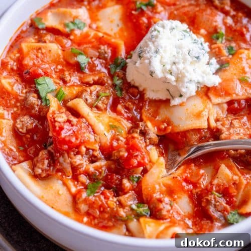 Slow Cooker Lasagna Soup