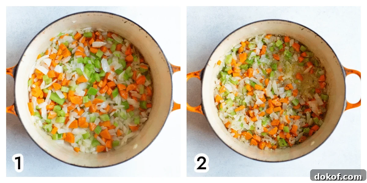 Stirring a pot of soup