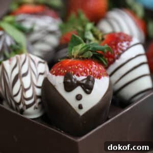 Chocolate Covered Strawberries in a brown box.