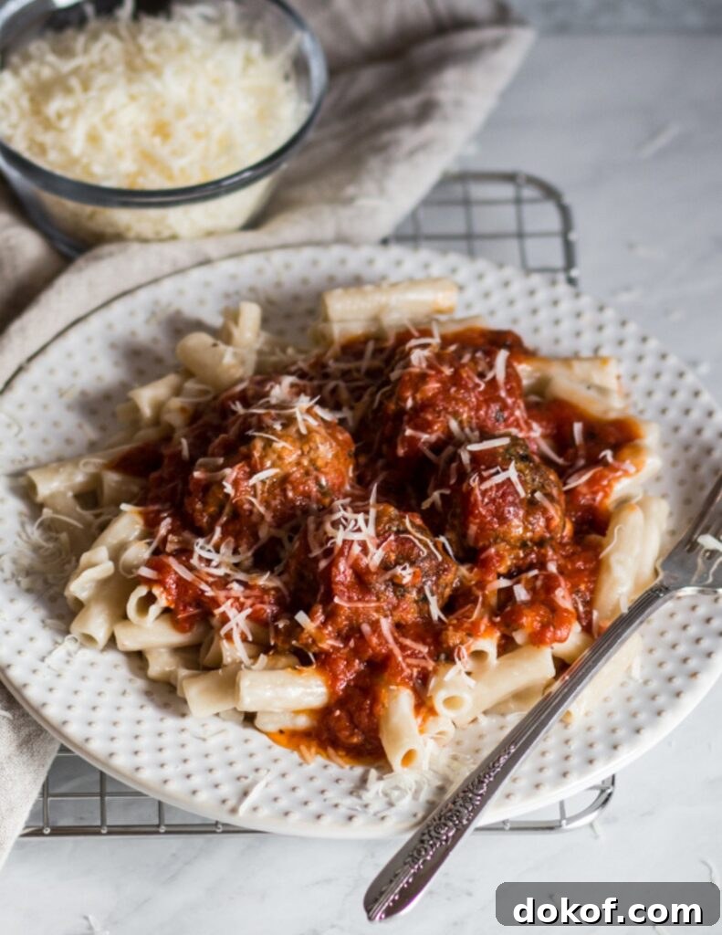 Close-up of gluten-free meatballs