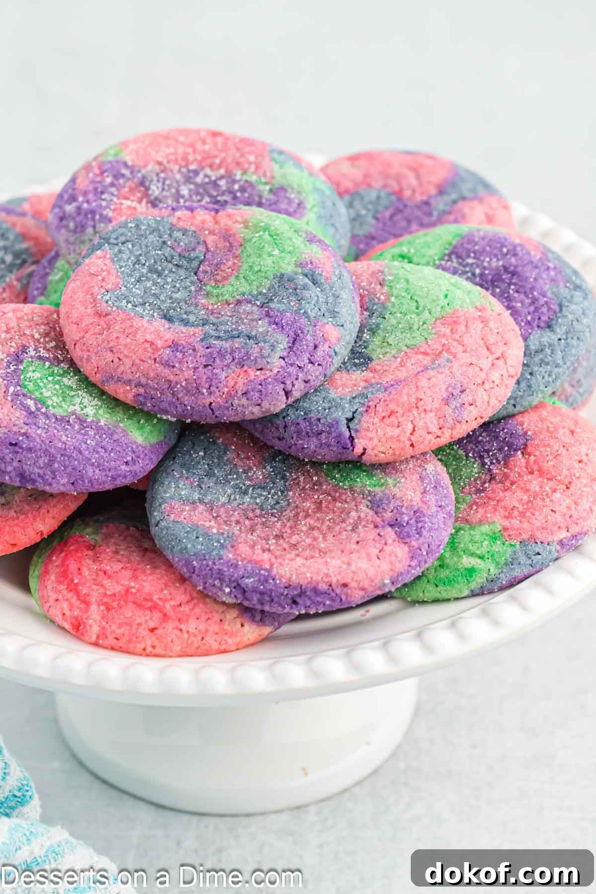 Cookies on platter.