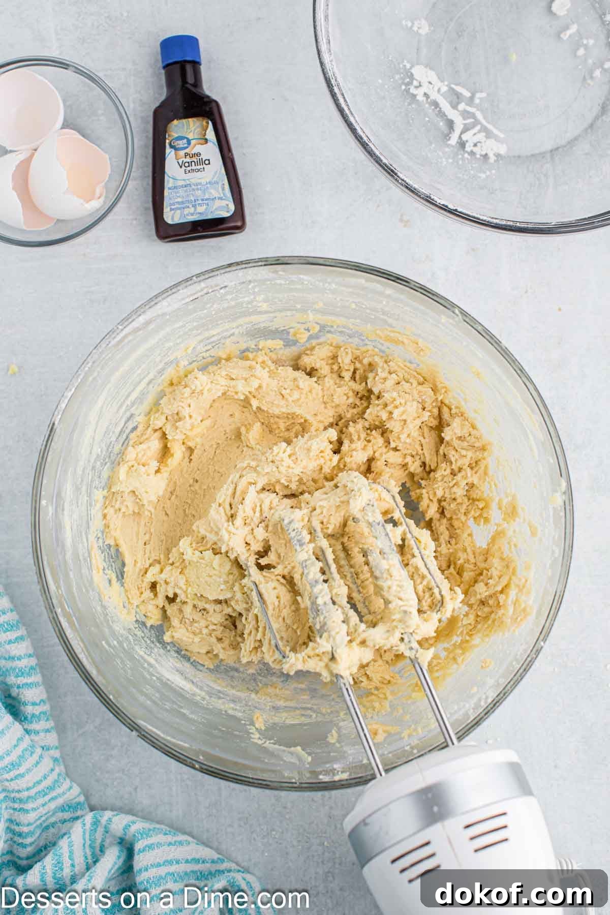 Wet and dry ingredients combined.