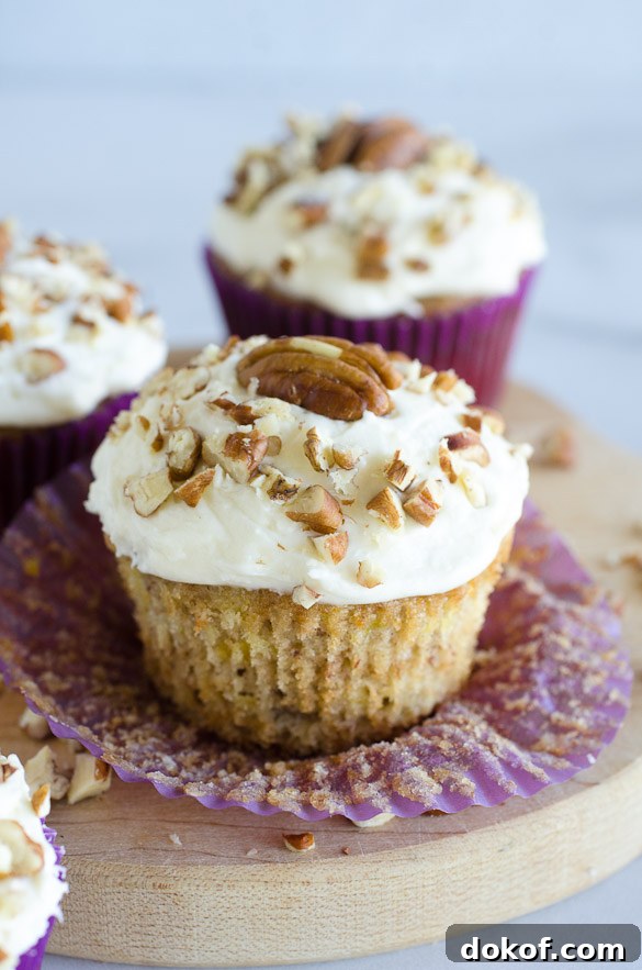 cupcakes with pecan topping