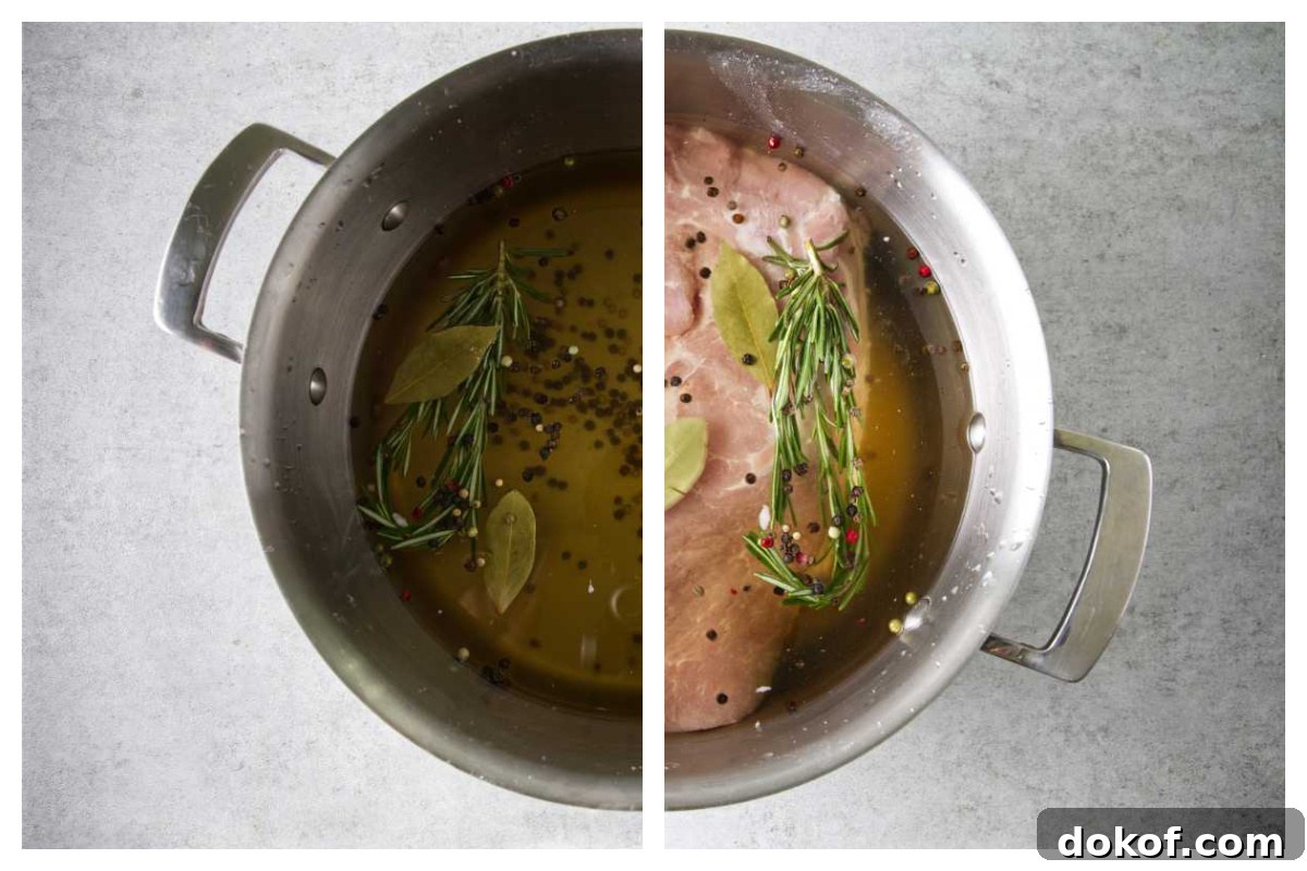 the brine for the smoked pork loin