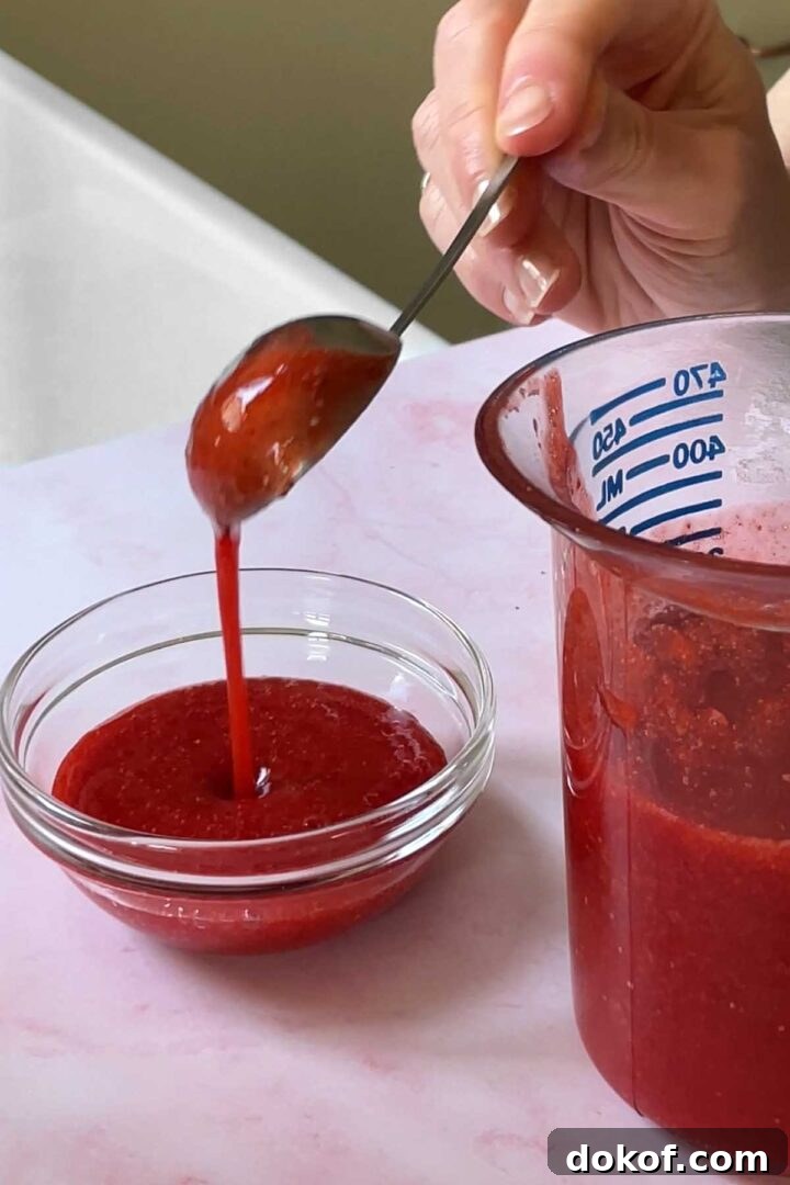 Fresh Strawberry Sheet Cake Recipe — Moist, Fruity Dessert 7 Reserve some puree for the icing.