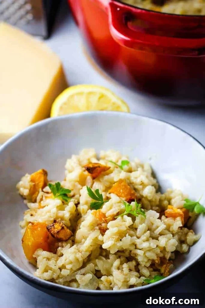 Creamy Butternut Squash Risotto — Minimal Hands, Maximum Flavor 2 A bowl of roasted butternut squash risotto