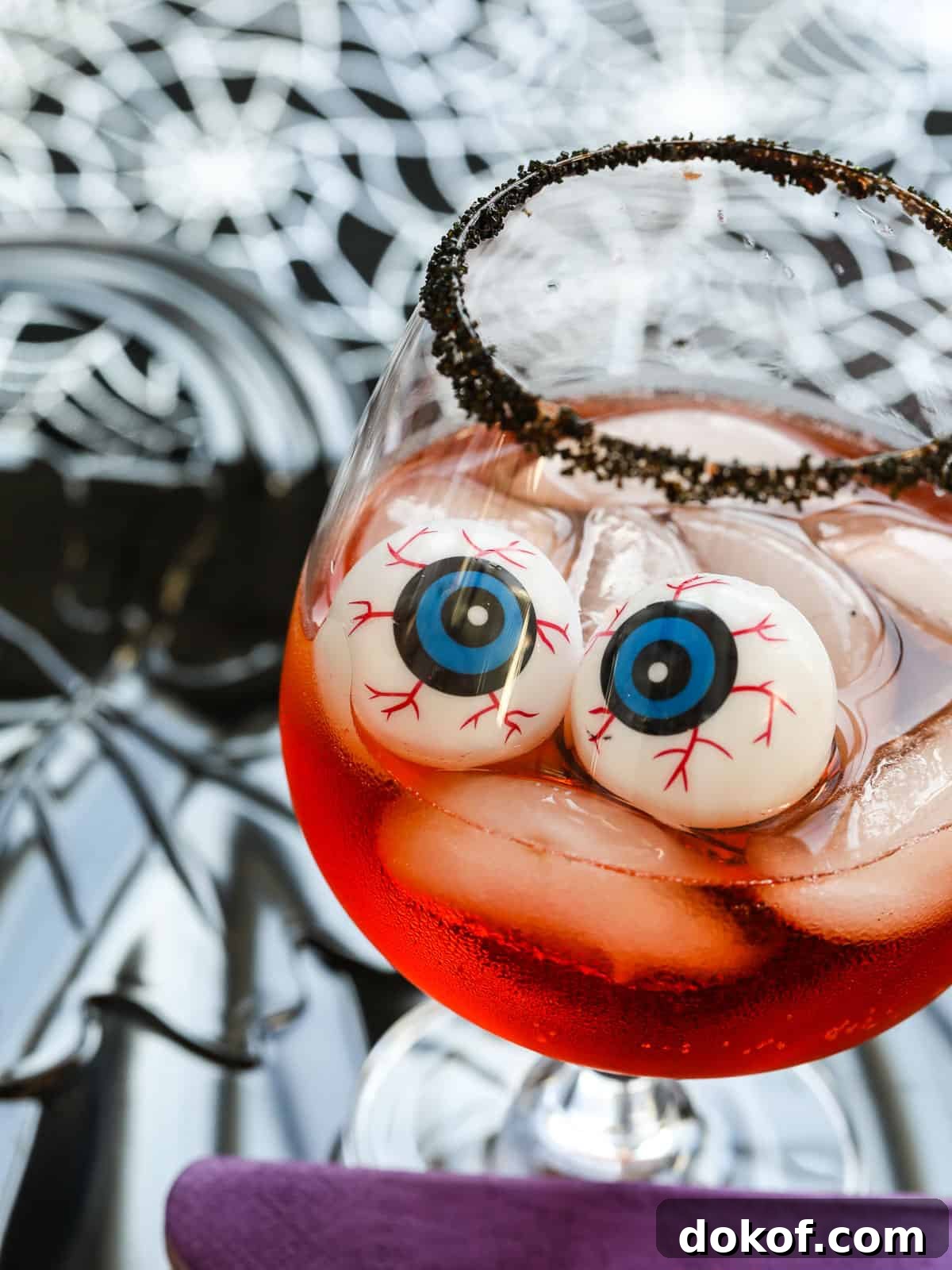 Halloween cocktail made with Aperol